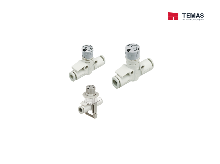 VAN ĐIỀU CHỈNH TỐC ĐỘ LẮP TRỰC TIẾP CÓ ĐỒNG HỒ ĐO SMC AS-FSA